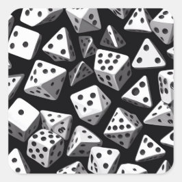 サイコロの喜び：幾何学的カスケード スクエアシール