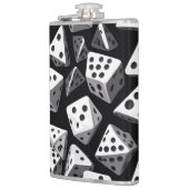 サイコロの喜び：幾何学的カスケード フラスク (左)