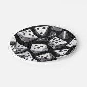サイコロの喜び:幾何学的カスケード ペーパープレート (アングル)
