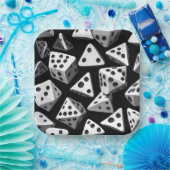 サイコロの喜び：幾何学的カスケード ペーパープレート (パーティー)