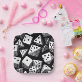 サイコロの喜び：幾何学的カスケード ペーパープレート (パーティー)