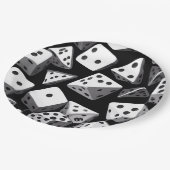 サイコロの喜び：幾何学的カスケード ペーパープレート (アングル)