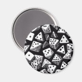 サイコロの喜び：幾何学的カスケード マグネット (正面/裏面)