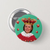 サイコロの女王-あなた自身の写真を加えて下さい 缶バッジ (正面&裏面)