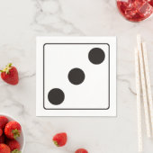 サイコロの数のパイプ3 +あなたのバックガー。 スタンダードカクテルナプキン (インサイチュ)