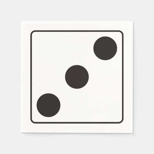 サイコロの数のパイプ3 +あなたのバックガー。 スタンダードカクテルナプキン (正面)