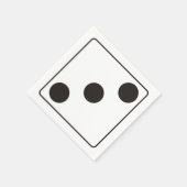 サイコロの数のパイプ3 +あなたのバックガー。 スタンダードカクテルナプキン (角)