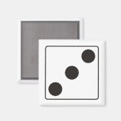 サイコロの数のパイプ3 +あなたのバックガー。 マグネット (正面/裏面)