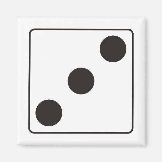 サイコロの数のパイプ3 +あなたのバックガー。 マグネット (正面)