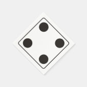 サイコロの数のパイプ4 +あなたのバックガー。 スタンダードカクテルナプキン (角)