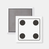 サイコロの数のパイプ4 +あなたのバックガー。 マグネット (正面/裏面)