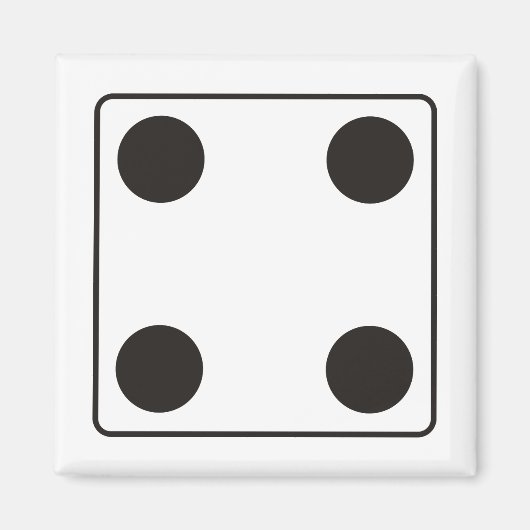 サイコロの数のパイプ4 +あなたのバックガー。 マグネット (正面)