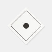 サイコロの数のpips 1 +あなたのバックガー。 スタンダードカクテルナプキン (角)