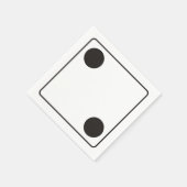 サイコロの数のpips 2 +あなたのバックガー。 スタンダードカクテルナプキン (角)