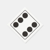 サイコロの数のpips 6 +あなたのバックガー。 スタンダードカクテルナプキン (角)