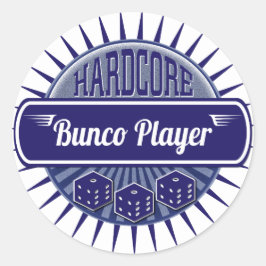 サイコロの本格的なBuncoのパーティーのレトロのヴィンテージプレーヤー ラウンドシール