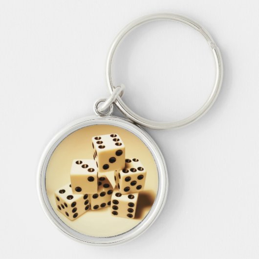 サイコロのkeychain キーホルダー (正面)