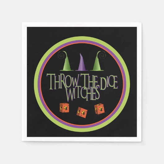サイコロを投げる スタンダードカクテルナプキン (正面)