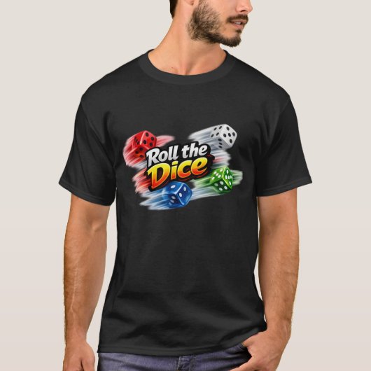 サイコロを振るモーションブラーTシャツ Tシャツ (正面)