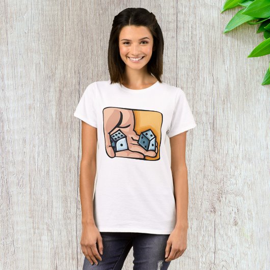 サイコロを振る Tシャツ
