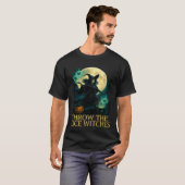 サイコロを振れ 魔女 ハロウィン スリラー ゲーマー Tシャツ (正面フル)