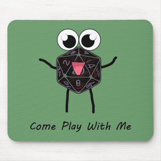 サイコロを転がって下さい マウスパッド (正面)