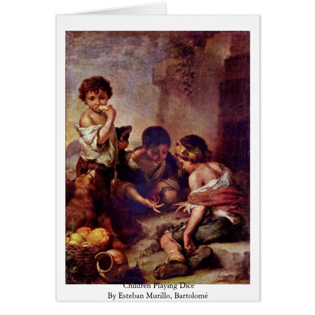 サイコロを遊んでいる子供 (正面)