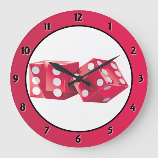 サイコロウォールクロック ラージ壁時計 (正面)