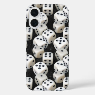 サイコロオンブラックレザー iPhone 16ケース