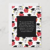 サイコロカジノ賭博卒業パーティー招待状 招待状 (裏面)