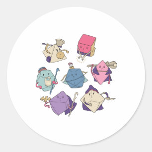 サイコロキャラクター ラウンドシール