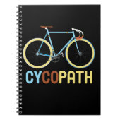 サイコロジストおもしろいバイクサイクリングサイクリングラバーギフト ノートブック (正面)