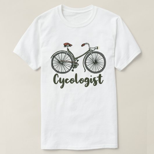 サイコロジストおもしろいバイクサイクリングサイクリングラバーギフト Tシャツ (デザイン正面)
