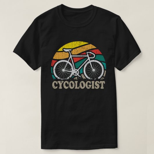 サイコロジストおもしろいバイクサイクリングサイクリングラバーギフト Tシャツ (デザイン正面)