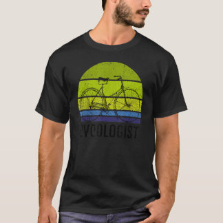サイコロジストバイクリングサイクリングサイクリストウ男性へム Tシャツ