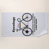 サイコロジー自転車の喜びの科学おもしろい ビーチタオル (正面)