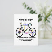サイコロジー自転車の喜びの科学おもしろい ポストカード (スタンド正面)