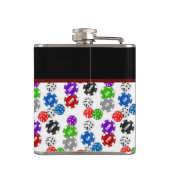 サイコロチップスアンドエーストランプのポーカー フラスク (裏面)