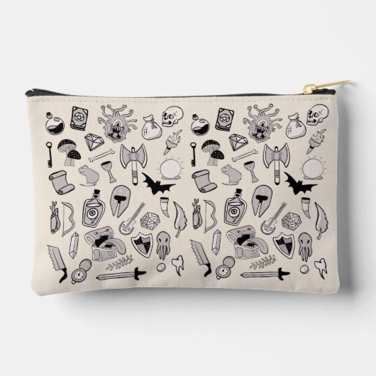 サイコロバッグ- RPGパターン アクセサリーポーチ (裏面)