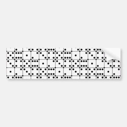 サイコロパターン バンパーステッカー (正面)