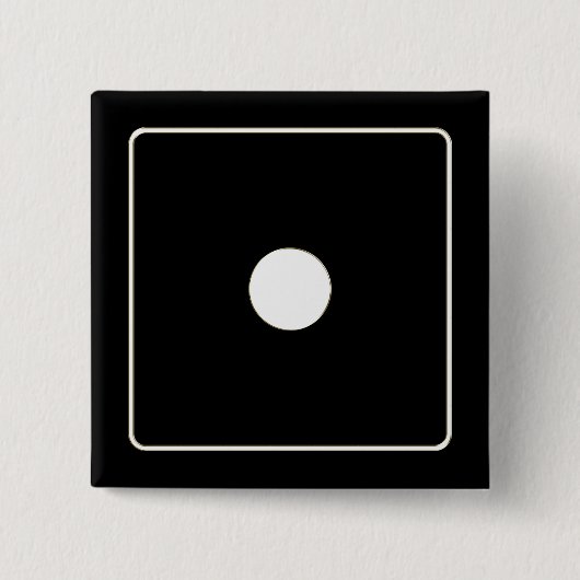 サイコロピップスの番号ホワイト1 +あなたのバックガー。 缶バッジ (正面)