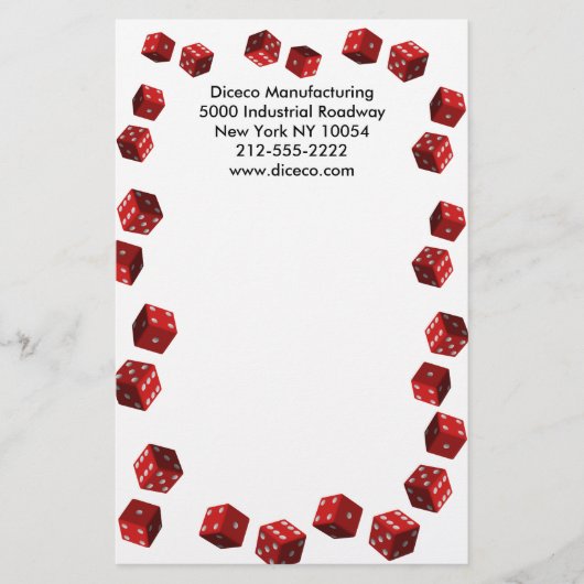 サイコロプレイヤーひな形 便箋 (正面)