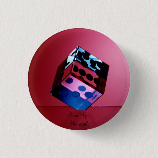 サイコロボタン 缶バッジ (正面)