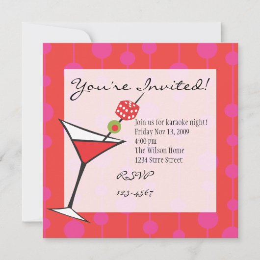 サイコロマルティーニ 招待状 (正面)