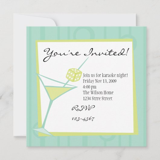 サイコロマルティーニ 招待状 (正面)