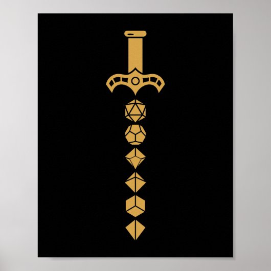 サイコロ剣のパラディンテーブルトップRPG ポスター (正面)