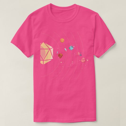サイコロ太陽のシステム1 Tシャツ (デザイン正面)