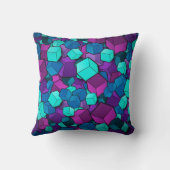 サイコロ数々の背景色d クッション (裏面)