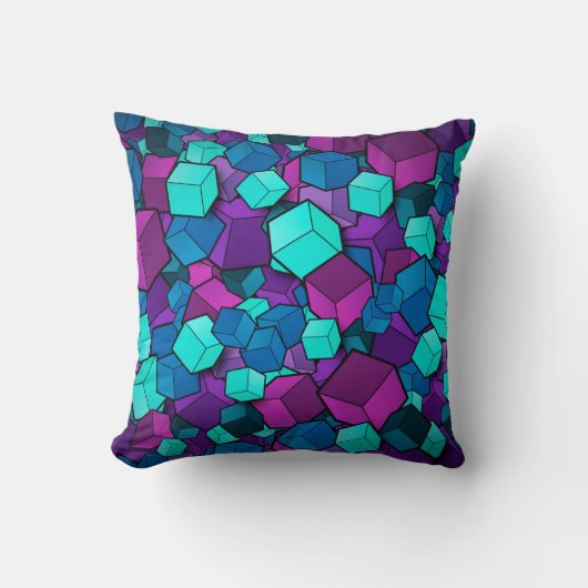 サイコロ数々の背景色d クッション (正面)