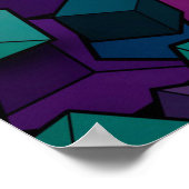 サイコロ数々の背景色d ポスター (角)